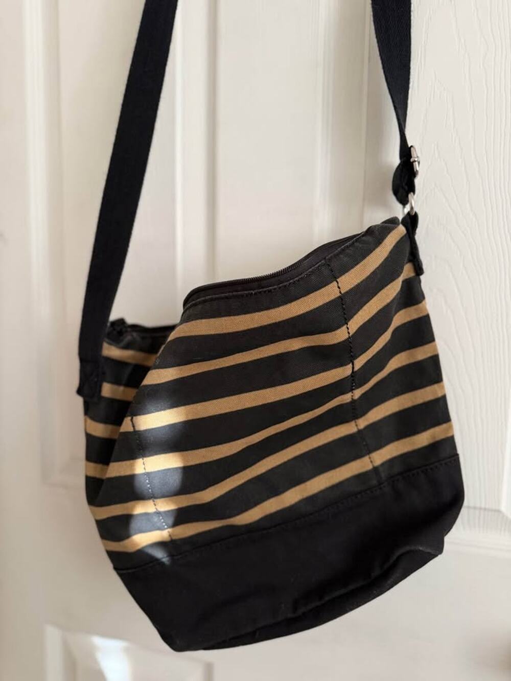 Lands' End Striped Canvas Crossbody Bag